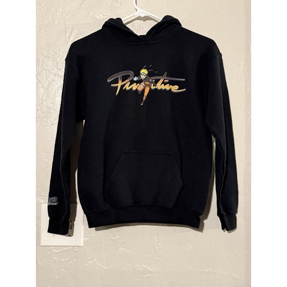 Naruto Sweater Mens Youth Primitive Skateboards Hoodie Anime Pullover Black